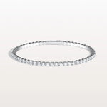 6.18CTW VVS Lab Grown Diamond Full Eternity 7.5 Inches Flexible Bangle - Bracelets