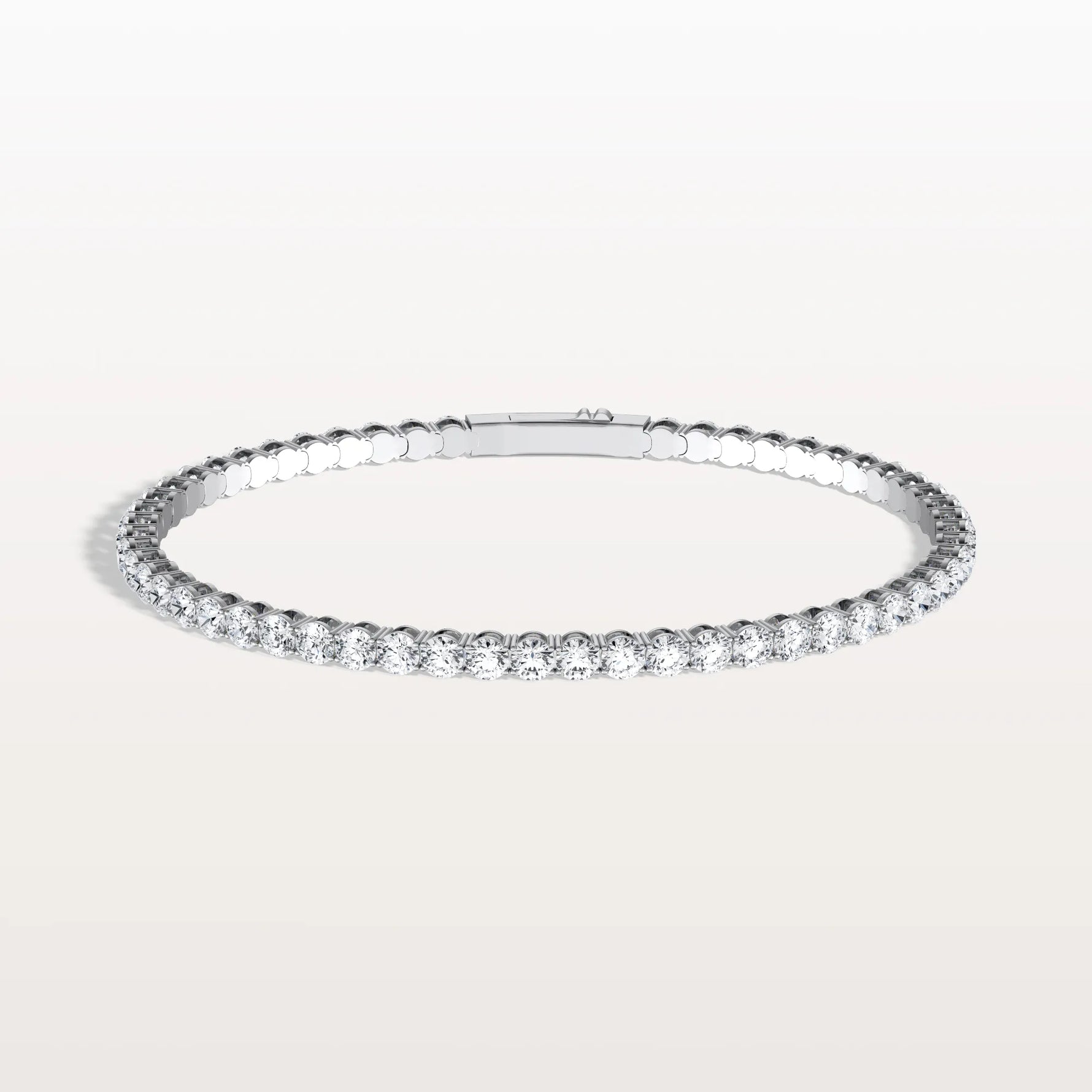 6.18CTW VVS Lab Grown Diamond Full Eternity 7.5 Inches Flexible Bangle - Bracelets