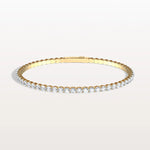 6.18CTW VVS Lab Grown Diamond Full Eternity 7.5 Inches Flexible Bangle - Bracelets