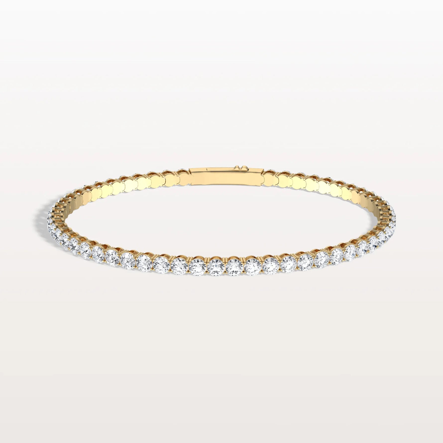 6.18CTW VVS Lab Grown Diamond Full Eternity 7.5 Inches Flexible Bangle - Bracelets