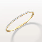 6.18CTW VVS Lab Grown Diamond Full Eternity 7.5 Inches Flexible Bangle - Bracelets