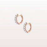 1.32CTW Lab Diamond Half Eternity Huggie Earring In 14K Solid Gold/Platinum - Earrings