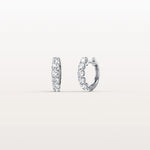 1.32CTW Lab Diamond Half Eternity Huggie Earring In 14K Solid Gold/Platinum - Earrings