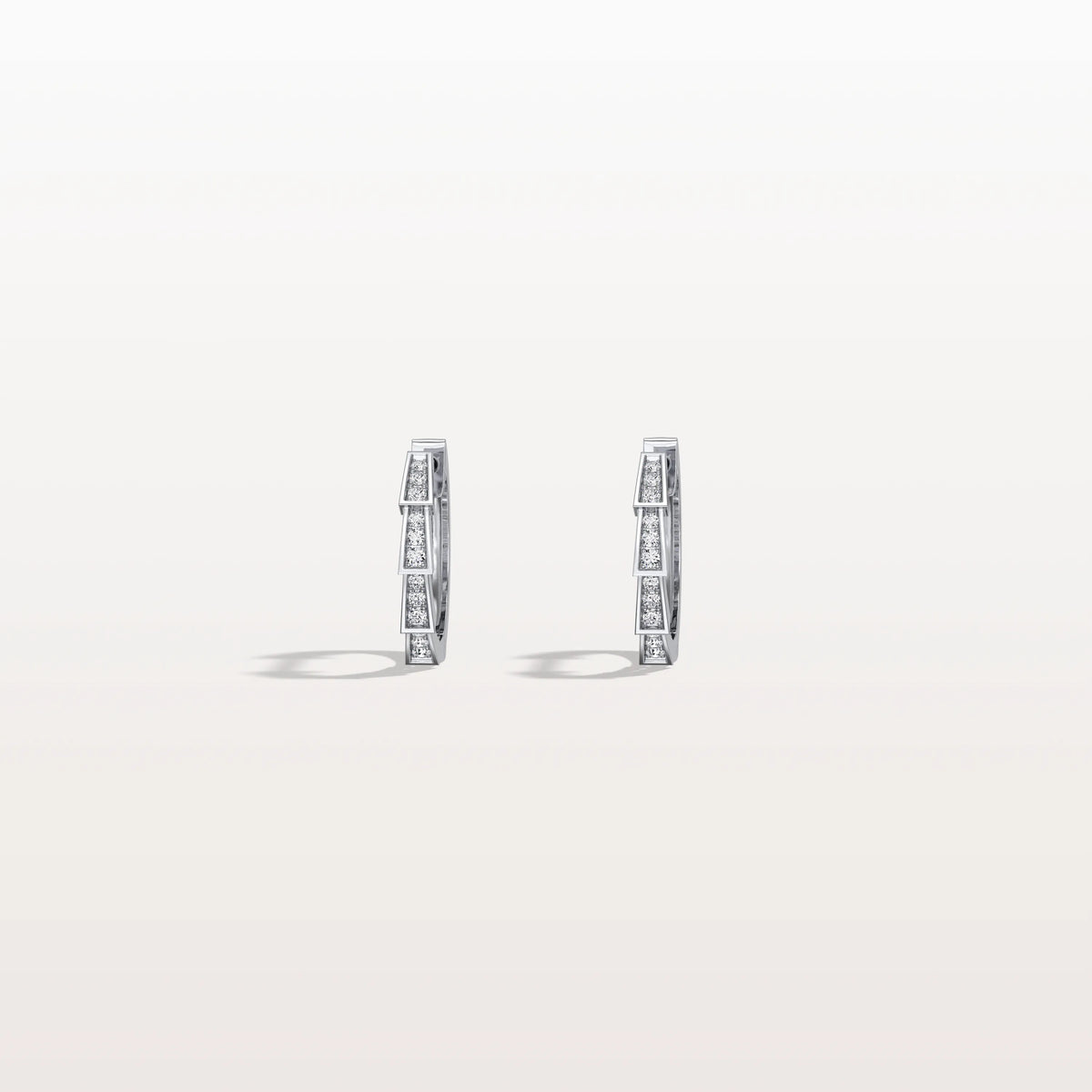 Lab Diamond Half Eternity Viper Earring In 14K Solid Gold/Platinum - Earrings