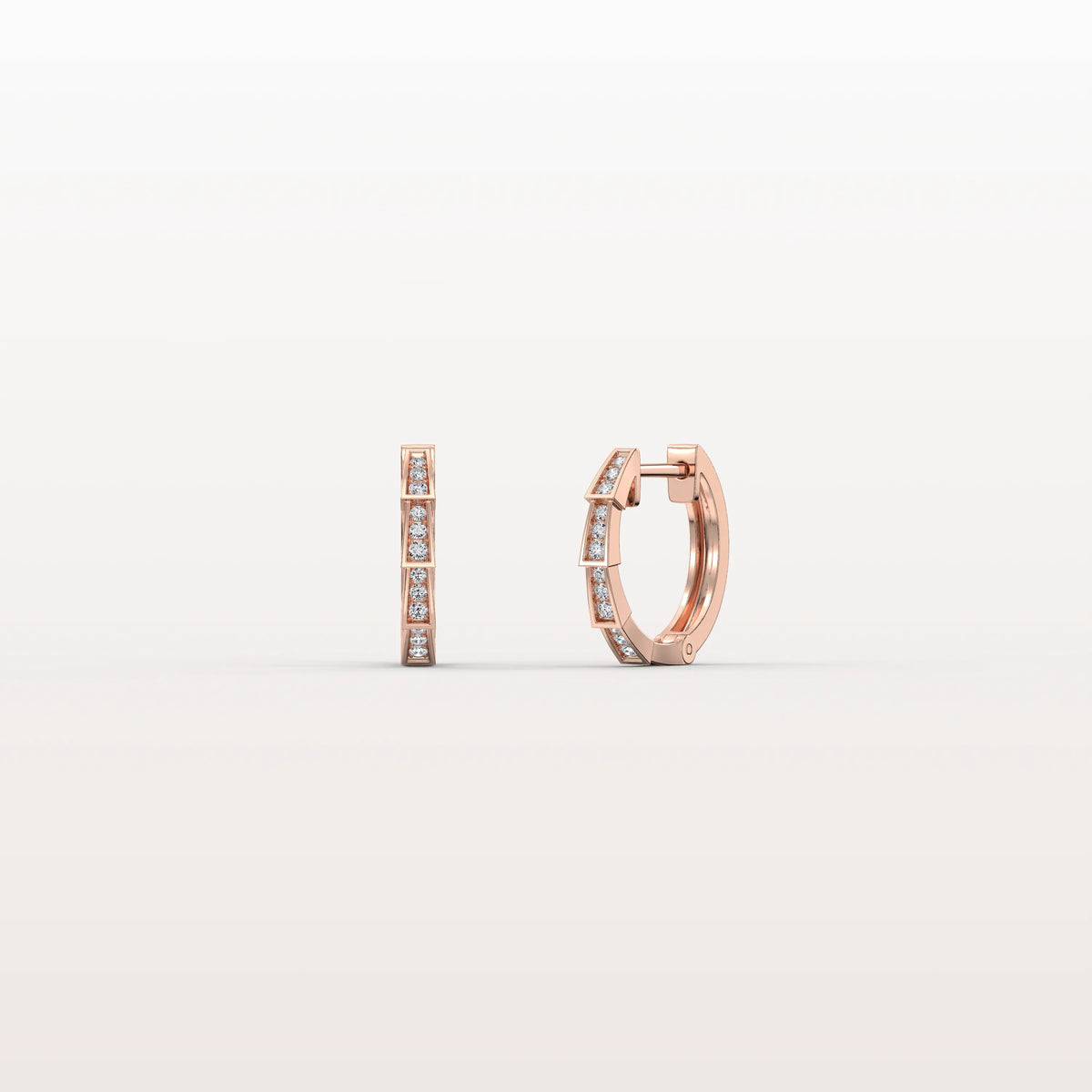 Lab Diamond Half Eternity Viper Earring In 14K Solid Gold/Platinum - Earrings