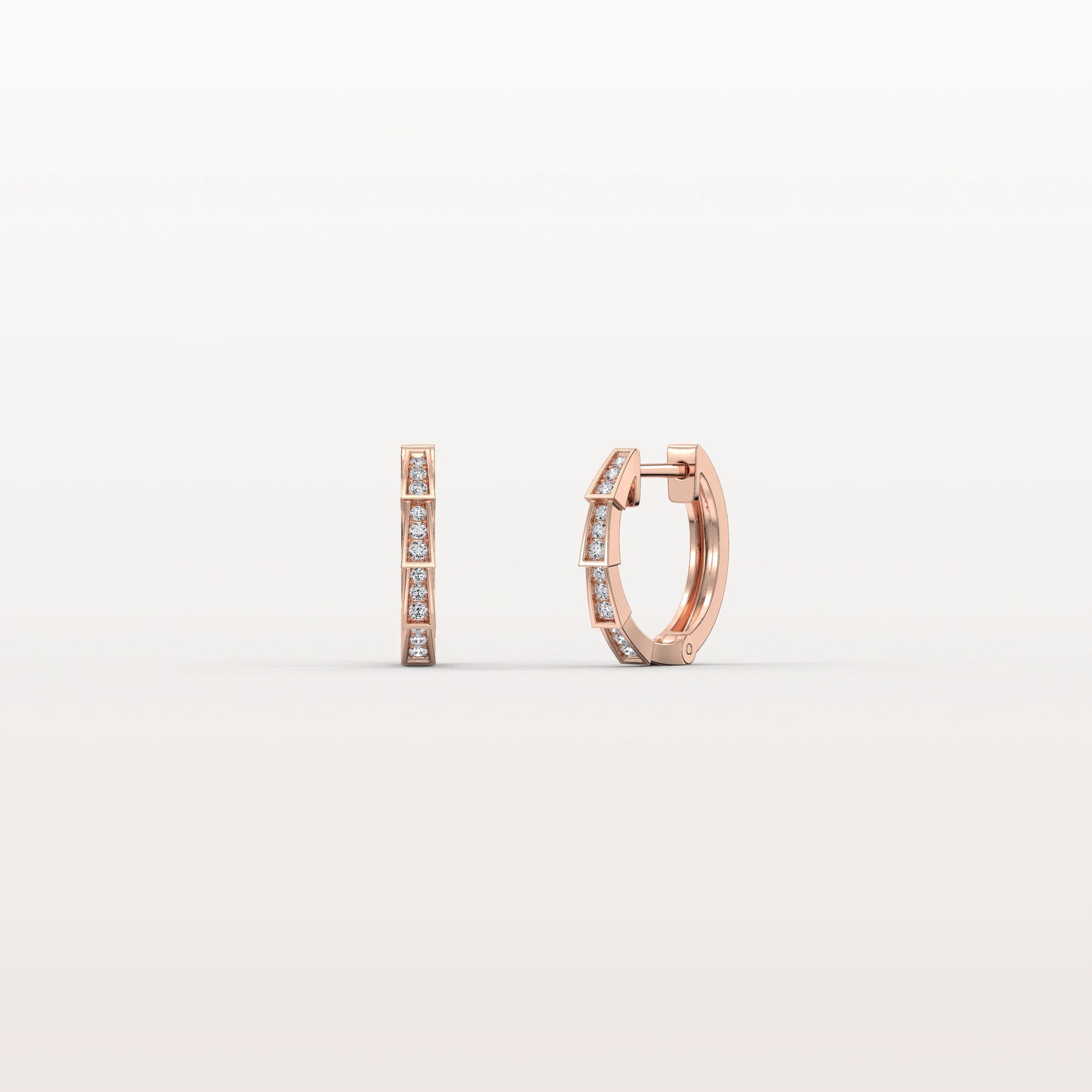 Lab Diamond Half Eternity Viper Earring In 14K Solid Gold/Platinum - Earrings