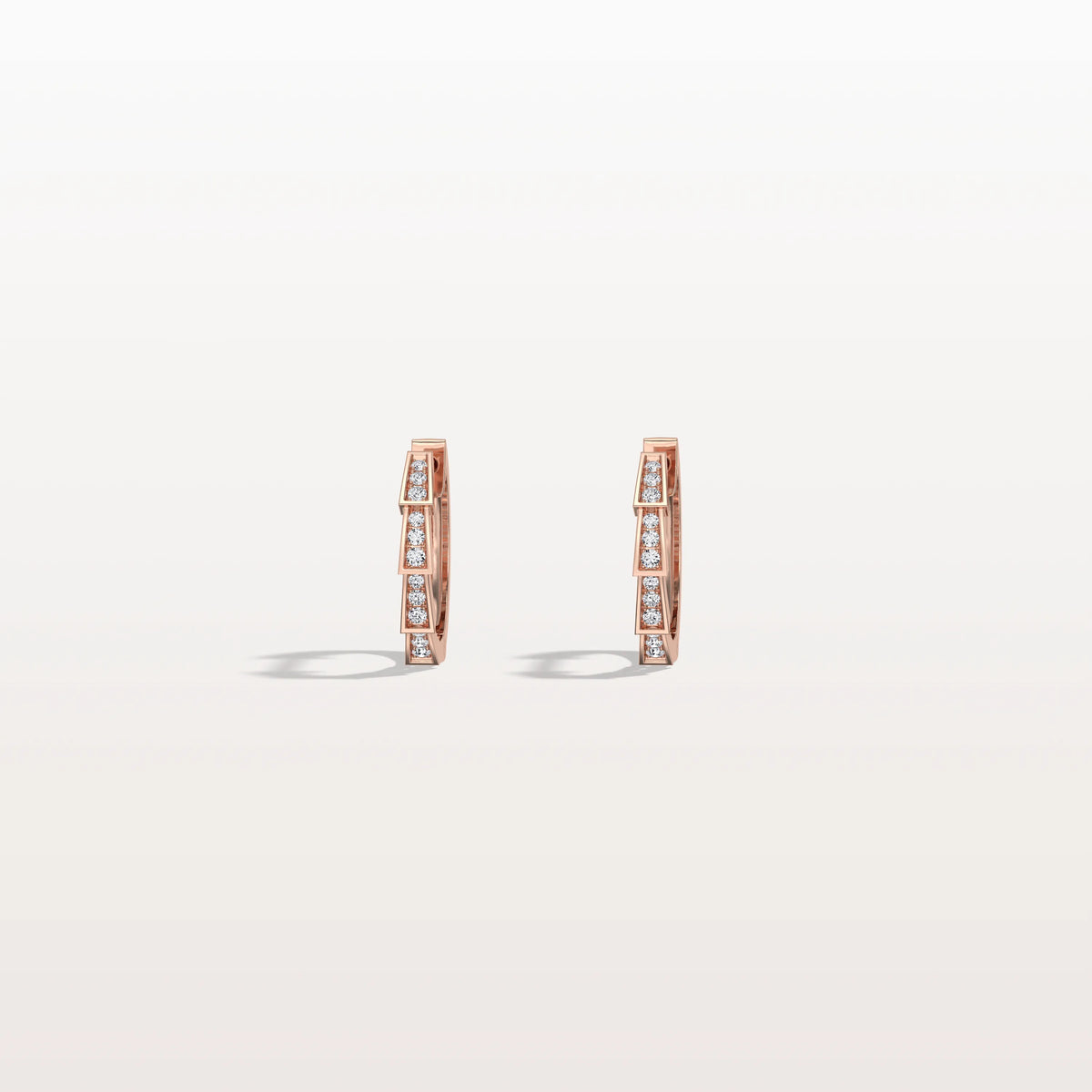 Lab Diamond Half Eternity Viper Earring In 14K Solid Gold/Platinum - Earrings