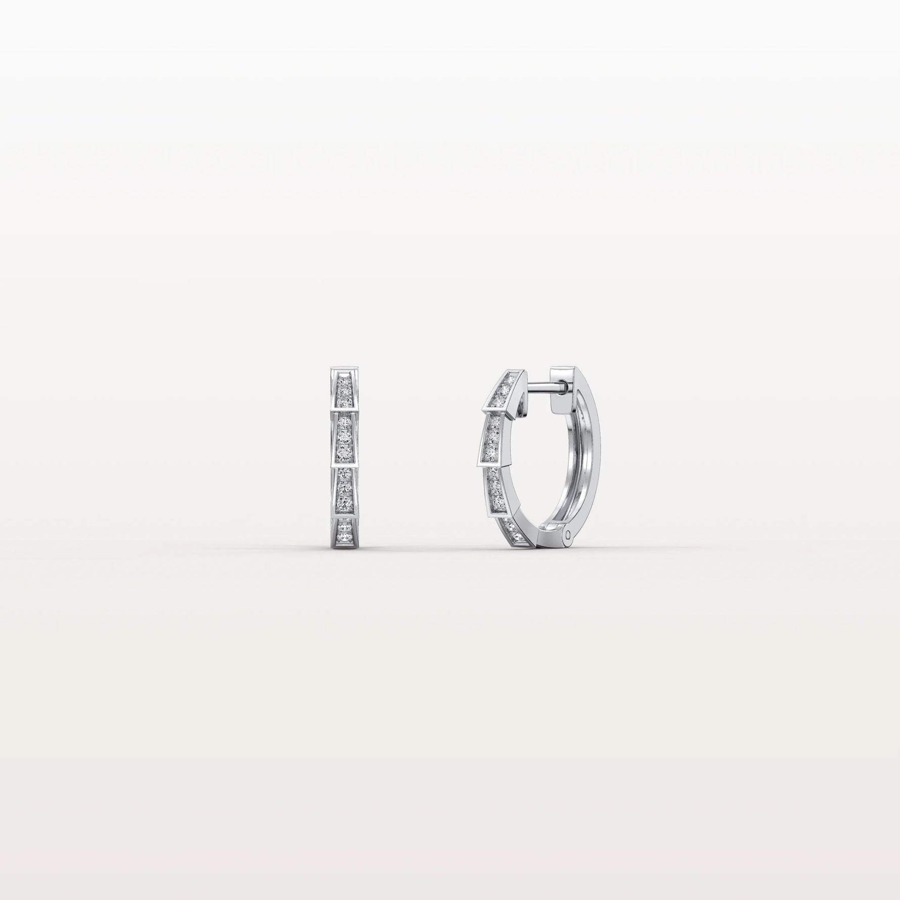 Lab Diamond Half Eternity Viper Earring In 14K Solid Gold/Platinum - Earrings