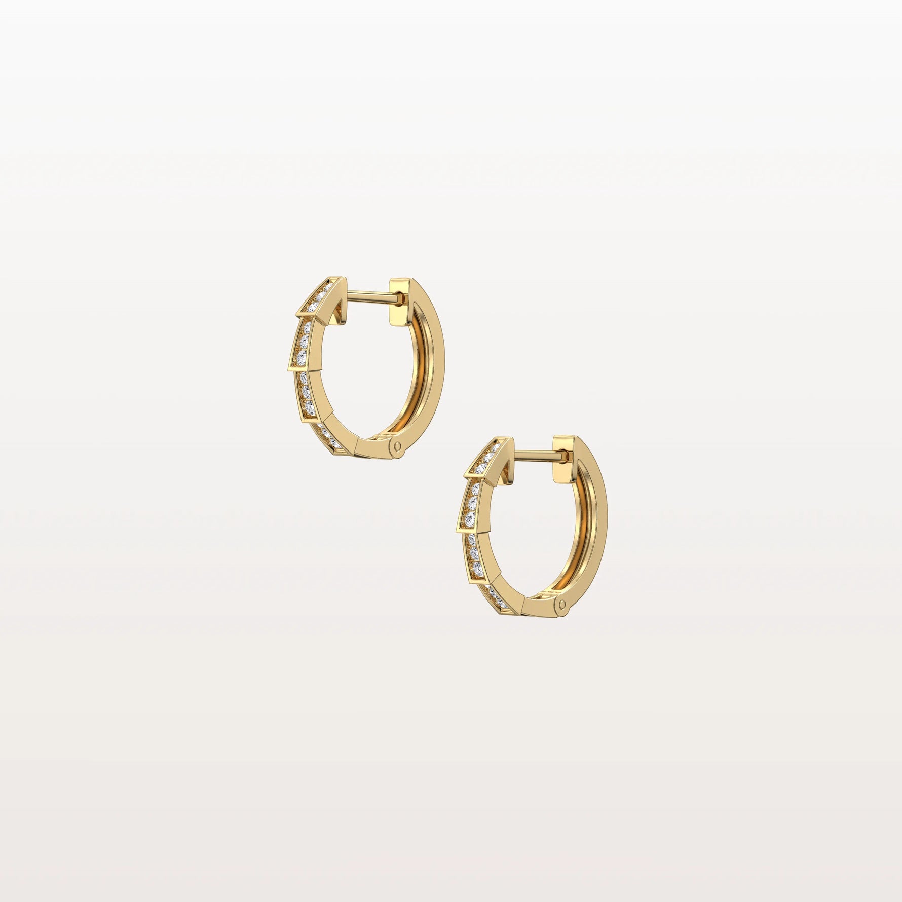 Lab Diamond Half Eternity Viper Earring In 14K Solid Gold/Platinum - Earrings
