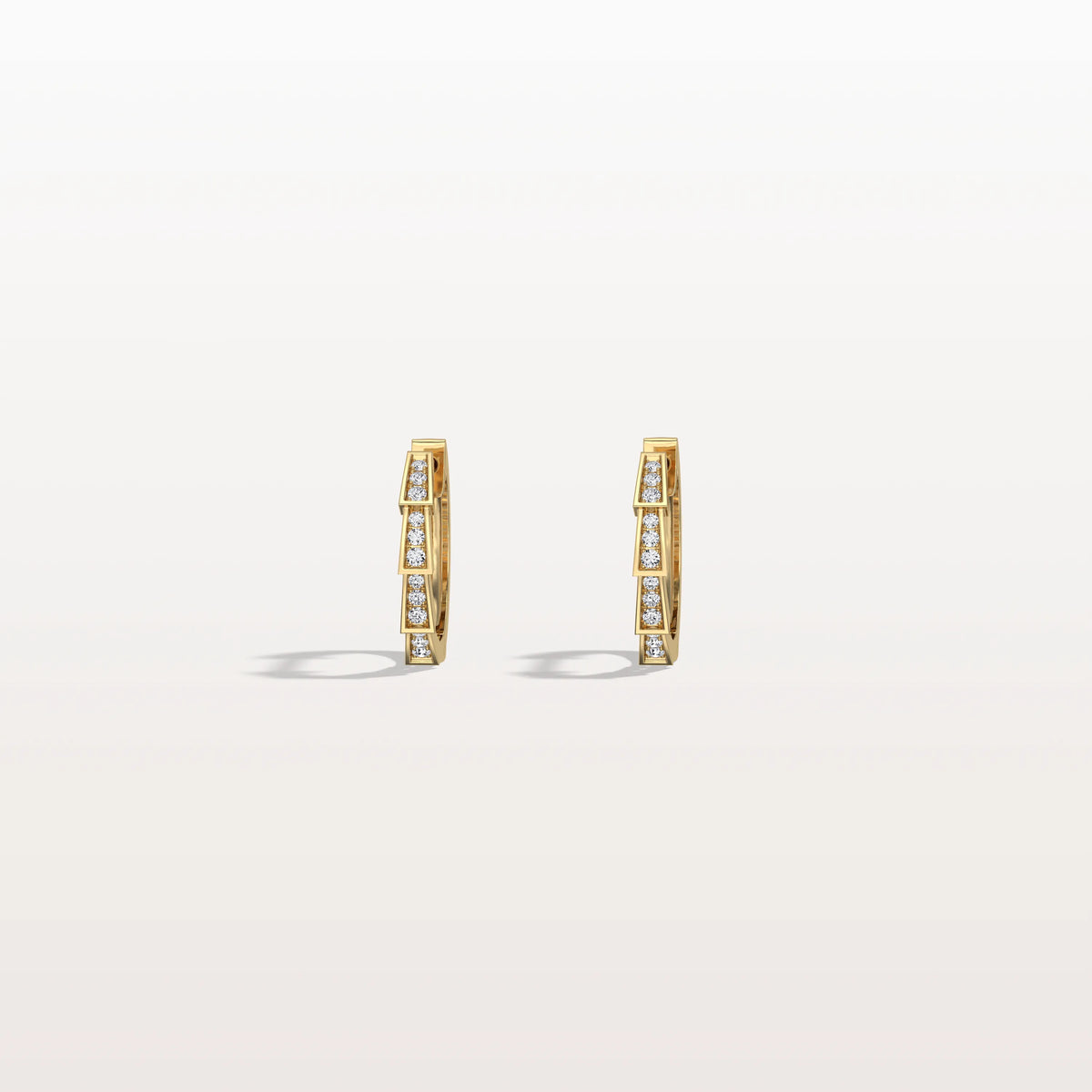 Lab Diamond Half Eternity Viper Earring In 14K Solid Gold/Platinum - Earrings