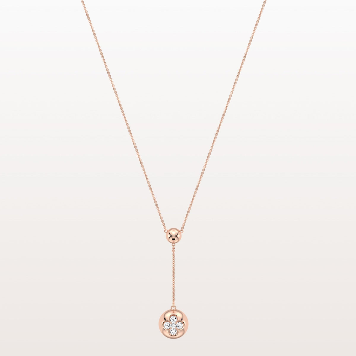 Lab Grown Diamond Blossom Drop Pendant - Necklaces