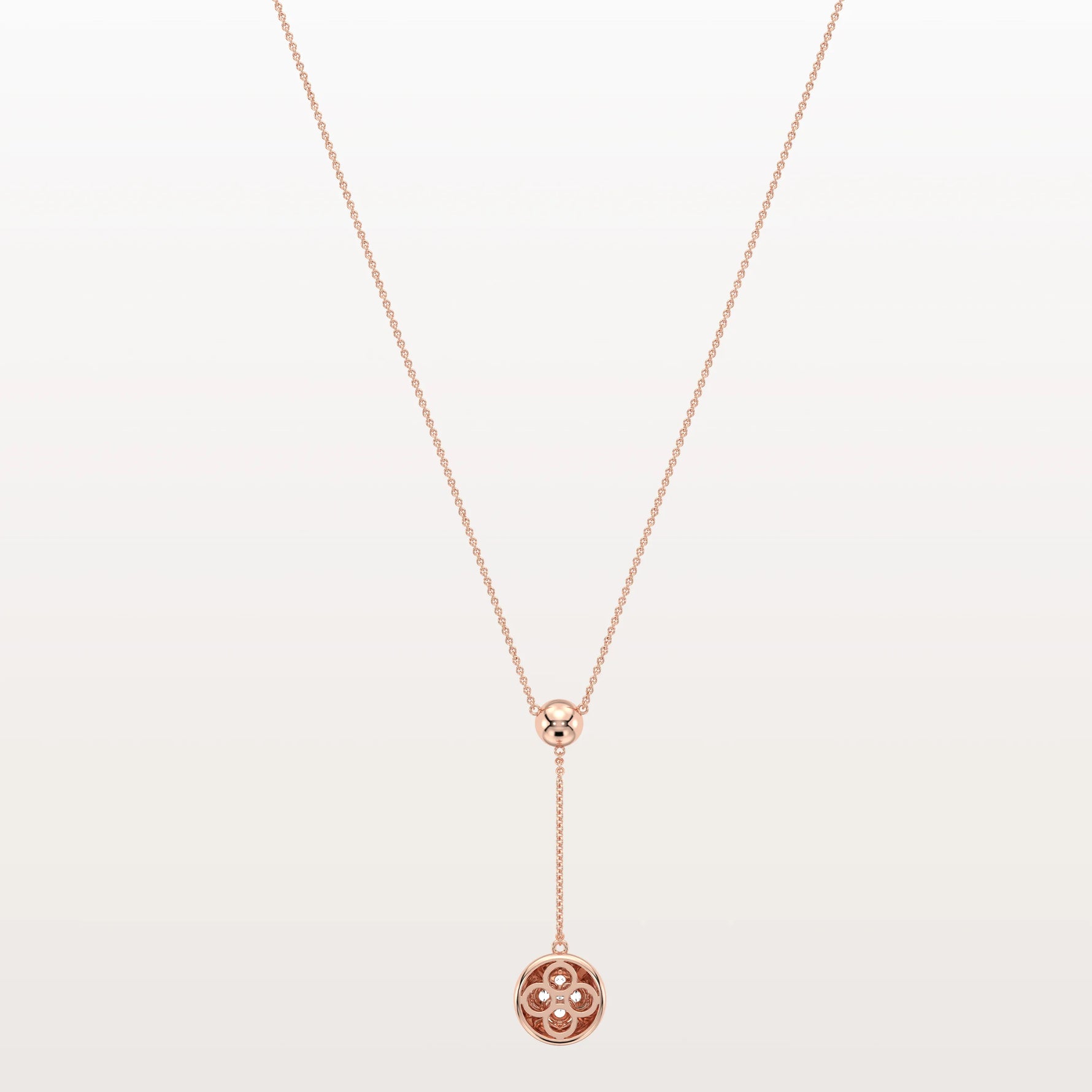 Lab Grown Diamond Ball Pendant Drop Necklace In 14K Solid Gold/Platinum - Necklaces