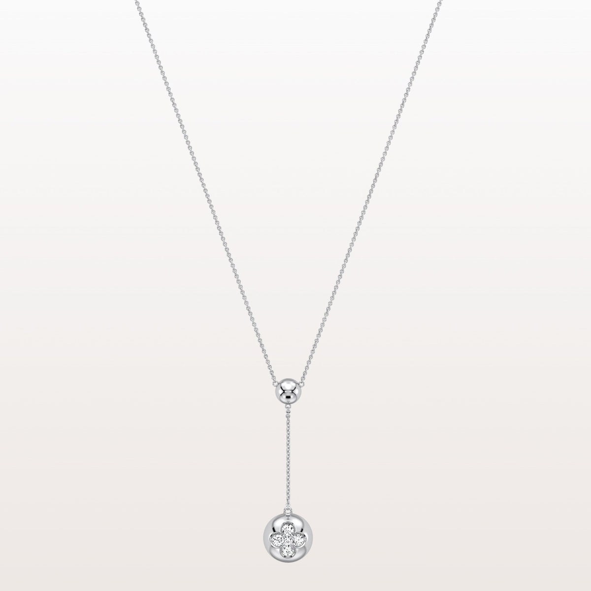 Lab Grown Diamond Blossom Drop Pendant - Necklaces