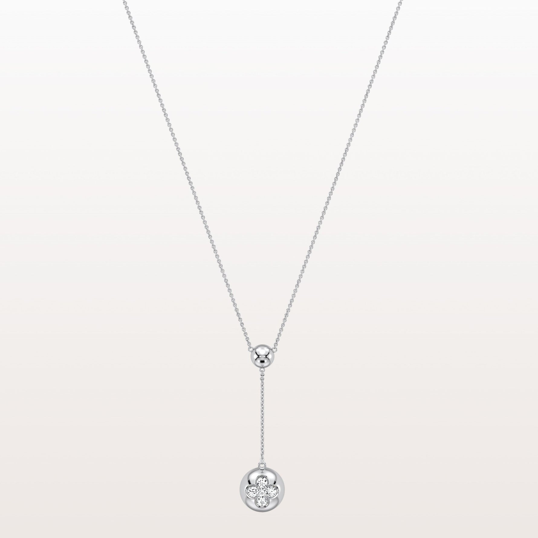 Lab Grown Diamond Blossom Drop Pendant - Necklaces