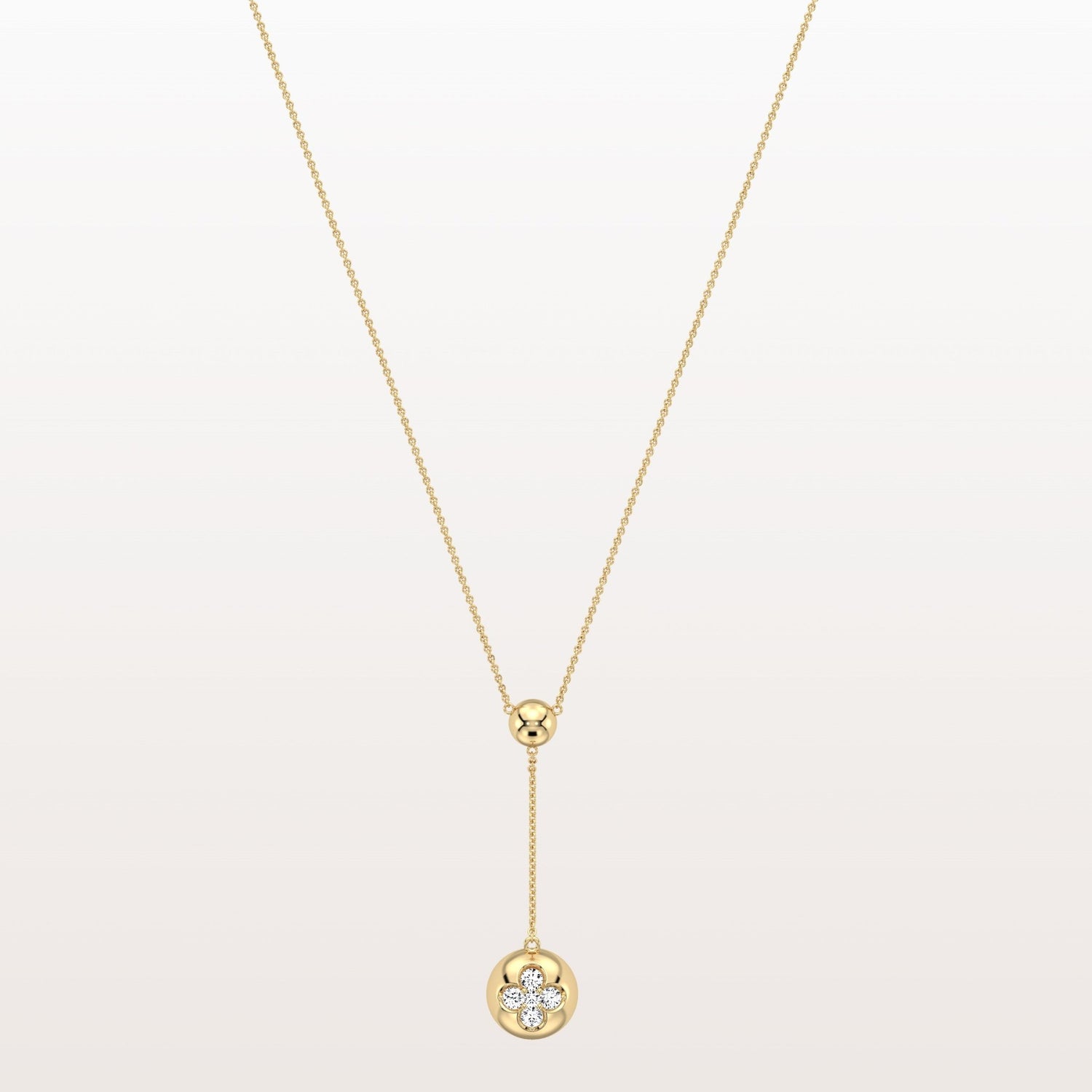 Lab Grown Diamond Blossom Drop Pendant - Necklaces
