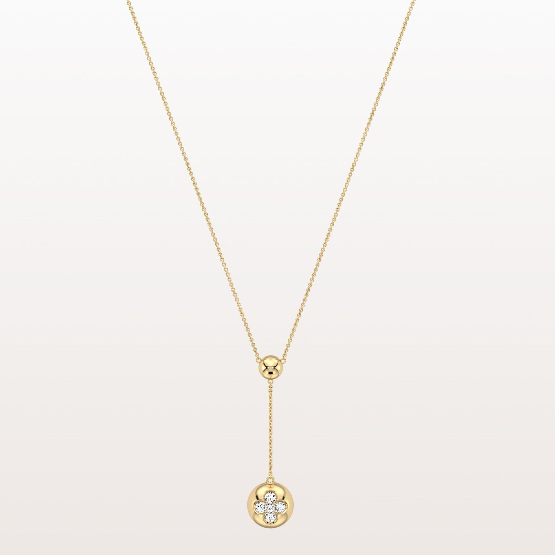 Lab Grown Diamond Blossom Drop Pendant - Necklaces