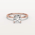 Aria丨1CT Round Lab Grown Diamond Ring In 14K Gold - Rings