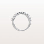 0.85CTW Lab Diamond U Prong Half Eternity Ring in 14K Solid Gold/Platinum - Rings