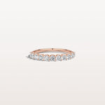 0.85CTW Lab Diamond U Prong Half Eternity Ring in 14K Solid Gold/Platinum - Rings
