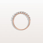 0.85CTW Lab Diamond U Prong Half Eternity Ring in 14K Solid Gold/Platinum - Rings