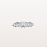 0.85CTW Lab Diamond U Prong Half Eternity Ring in 14K Solid Gold/Platinum - Rings
