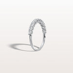 0.85CTW Lab Diamond U Prong Half Eternity Ring in 14K Solid Gold/Platinum - Rings