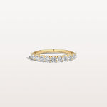 0.85CTW Lab Diamond U Prong Half Eternity Ring in 14K Solid Gold/Platinum - Rings