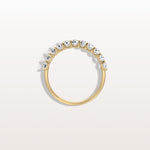 0.85CTW Lab Diamond U Prong Half Eternity Ring in 14K Solid Gold/Platinum - Rings