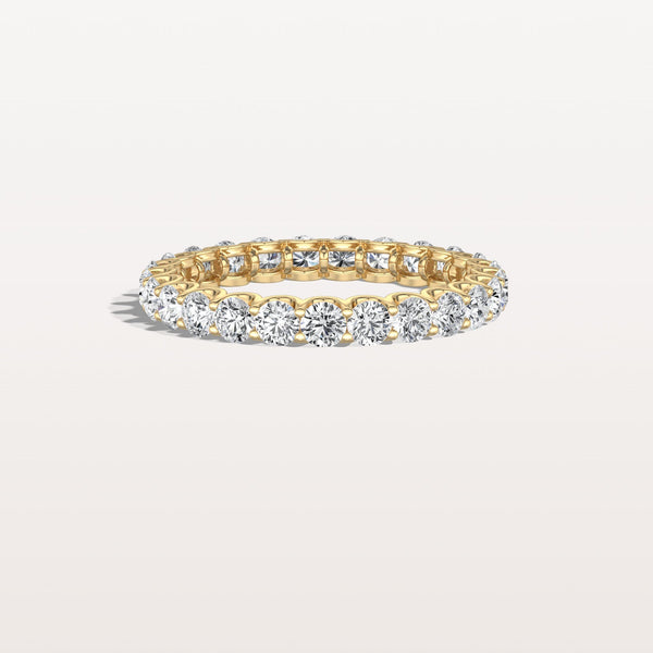 1.9CTW Lab Diamond U Prong Eternity Ring in 14K Solid Gold/Platinum