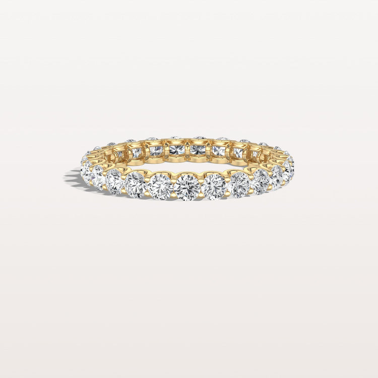 1.9CTW Lab Diamond U Prong Eternity Ring in 14K Solid Gold/Platinum - Rings