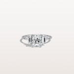 1CT Radiant Lab Diamond Engagement Ring In 14K Solid Gold/Platinum - Rings