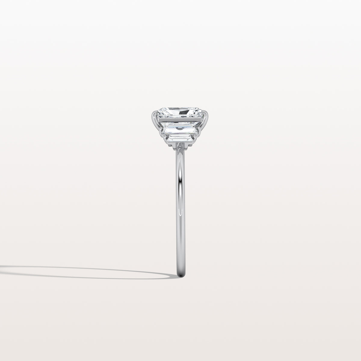 1CT Radiant Lab Diamond Engagement Ring In 14K Solid Gold/Platinum - Rings