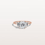 1CT Radiant Lab Diamond Engagement Ring In 14K Solid Gold/Platinum - Rings