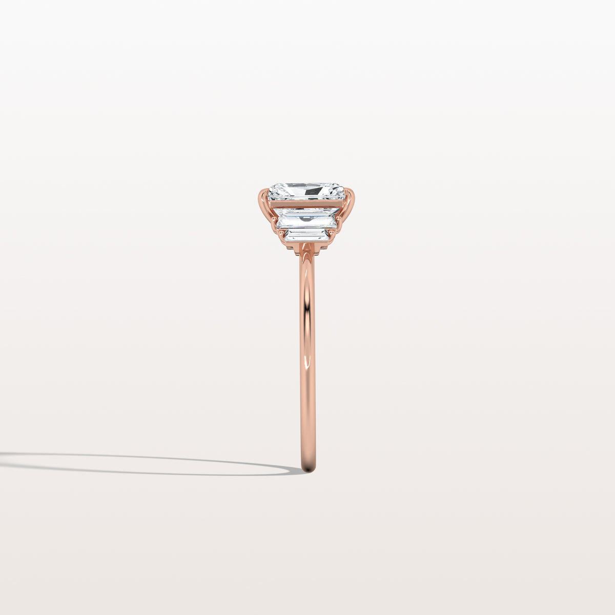 1CT Radiant Lab Diamond Engagement Ring In 14K Solid Gold/Platinum - Rings