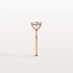 1CT Radiant Lab Diamond Engagement Ring In 14K Solid Gold/Platinum - Rings