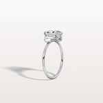 1CT Radiant Lab Diamond Engagement Ring In 14K Solid Gold/Platinum - Rings