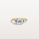 1CT Radiant Lab Diamond Engagement Ring In 14K Solid Gold/Platinum - Rings