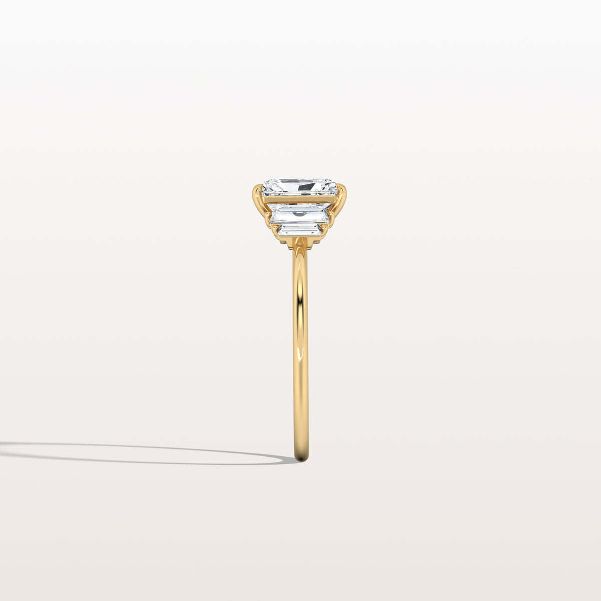 1CT Radiant Lab Diamond Engagement Ring In 14K Solid Gold/Platinum - Rings