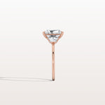 2CT Radiant Lab Diamond Engagement Ring In 14K Solid Gold/Platinum - Rings