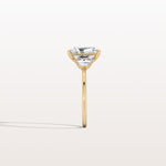 2CT Radiant Lab Diamond Engagement Ring In 14K Solid Gold/Platinum - Rings