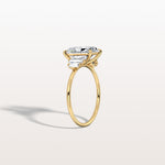 2CT Radiant Lab Diamond Engagement Ring In 14K Solid Gold/Platinum - Rings