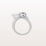 3CT Radiant Lab Diamond Engagement Ring In 14K Solid Gold/Platinum - Rings