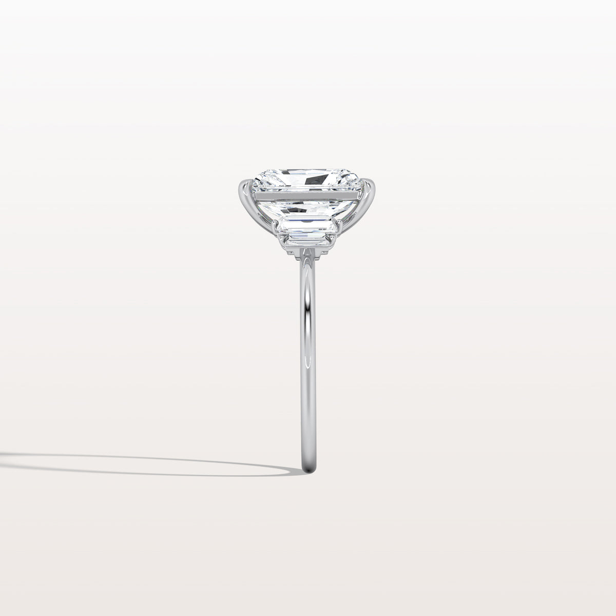 3CT Radiant Lab Diamond Engagement Ring In 14K Solid Gold/Platinum - Rings