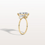 3CT Radiant Lab Diamond Engagement Ring In 14K Solid Gold/Platinum - Rings