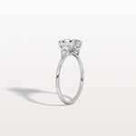 1CT Radiant Cut Lab Diamond Three Stone Engagement Ring In 14K Solid Gold/Platinum - Rings