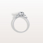 2CT Radiant Cut Lab Diamond Three Stone Engagement Ring In 14K Solid Gold/Platinum - Rings