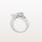 2CT Radiant Cut Lab Diamond Side Stone Engagement Ring - Rings