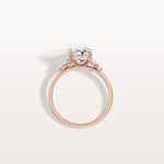 2CT Radiant Cut Lab Diamond Side Stone Engagement Ring - Rings