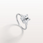 2CT Radiant Cut Lab Diamond Side Stone Engagement Ring - Rings