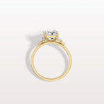 2CT Radiant Cut Lab Diamond Side Stone Engagement Ring - Rings